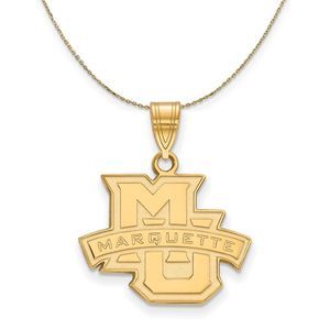 14k Yellow Gold Marquette U Medium Necklace - 22 Inch